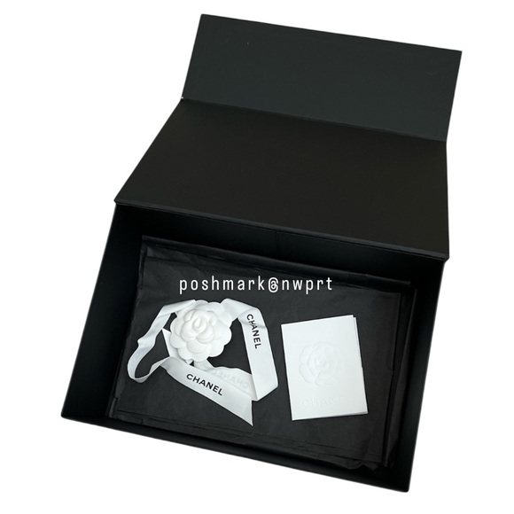 CHANEL Empty Box Magnetic Gift Bag Purse Rectangular Mini Boy WOC Caviar Black - Picture 2 of 10